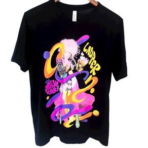 Cyndi Lauper Farewell Tour Neon Graphic T-Shirt 100% Cotton Unisex Women’s Large